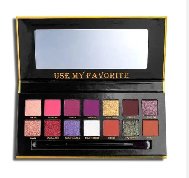 Black eye shadow palette custom logo nude makeup eye shadow palette OEM cosmetics private label luxury paper packaging dry