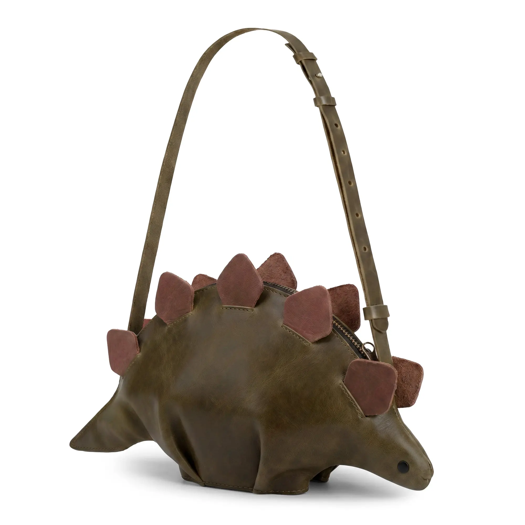 Leather Dinosaur Stegosaurus Shoulder Bag