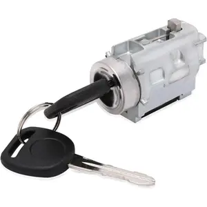Ignition Lock Cylinder w/Keys & Passlock Chip Starter - Compatible with Chevy Malibu, Impala, Monte Carlo, Pontiac Grand AM, Oldsmobile Alero, Cutlass - Replace D1493F, 12458191 , 25832354 , 924-719