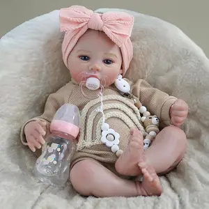 #Summervibes #mothersdaygift [WOOROY] Realistic Reborn Baby Doll - 18 In Lifelike Newborn Baby Girl, Real Life Baby Dolls with Soft Weighted Cloth Body, Birthday & Christmas Gift Set for Kids Age 3+