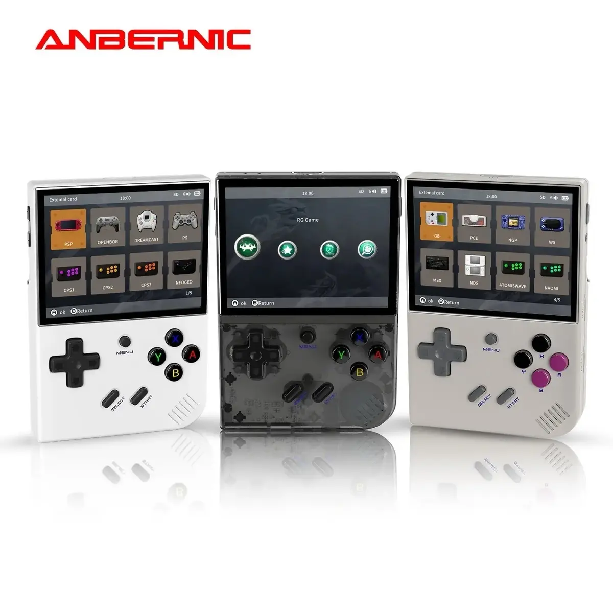 Gaming system With a 3.5-inch IPS screen, 64GB TF card, 5474 classic games, and a 2100mAh battery, the Anbernic RG35XX handheld game console supports Linux and Garlic dual stylems and has HDMI and TV output.
