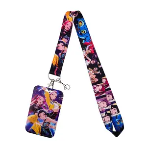 Anime Cool Music Girls Neck Strap Lanyard for Keys Keychain Badge Holder USB ID Credit Card Pass Hang Rope Lariat Women Mobile Phone Charm Accessories