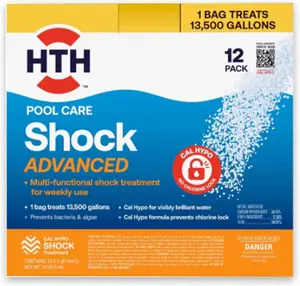 Pool Care Shock Advanced, Swimming Pool Chemical - Cal Hypo Formula, Prevents Bacteria & Algae, Restores Crystal Clear Water 1lb (12 Pack)