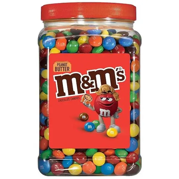 M&M's Peanut Butter Chocolate Snack, 55 Oz. Resealable jars