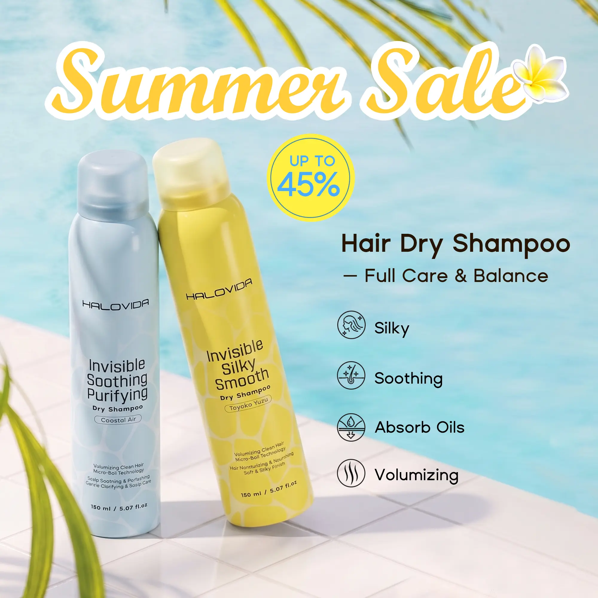 Halovida Instant Fresh Volume Boost Hair Dry Shampoo 5.07 FL.OZ. Refresh Hair and Absorb Oil Between Washes, Purifies scalp,Gentle,Balances oil,Long- lasting fresh volume,Locks in moisture,Boosts shine
