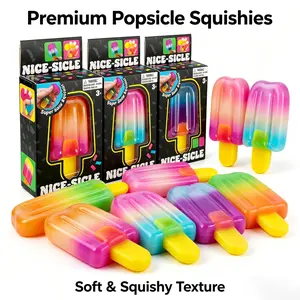 Ice Cream Squeeze Squishies Summer Sensory Stress Relief Toys for Anxiety Relief Perfect Birthday Gift for Kids Ages 3 Plus