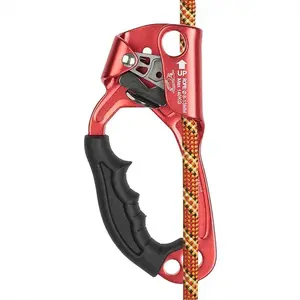 KratosXpedition Climbing Hand Ascender – Lightweight Aviation Aluminum Ergonomic Handled Ascender, Pro Rappelling & Tree Climbing Gear for Mountaineering, Arborist & Rigging