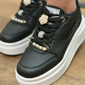 Luisa and Zoe Women's Low-Top Round Plain Lace-Up Walking Shoes, Comfortable Daily Casual Sports Footwear
