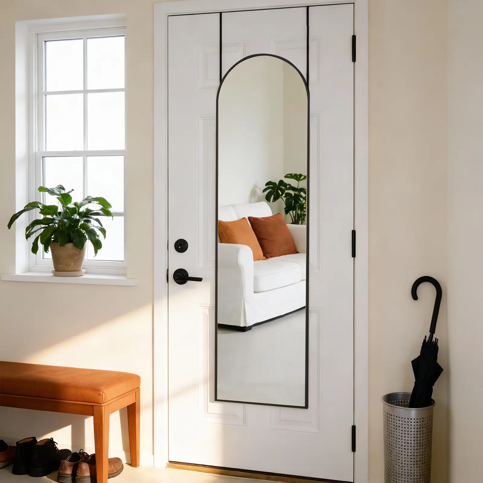 Wall Mounted Mirror, Full Length Mirror, Full Body Door Hanging, Aluminum Alloy Frame for Bedroom Dressing Room, Entryway