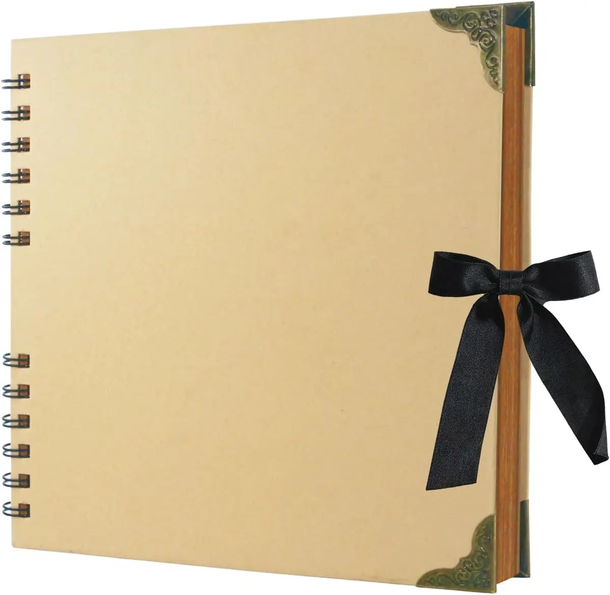Deluxe 8x8 Inch Scrapbook Album - 60 Blank Brown Pages, Hardcover Memory Book for Travel, Birthdays & Holidays - Perfect Gift for Creative Memories and Keepsakes MARCADORUS