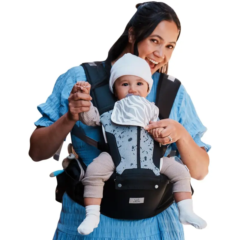 Baby Carrier, Safety-Certified 6-in-1 Baby Carrier Newborn to Toddler, Adjustable Detachable Infant Baby Hip Seat Carrier for 7-50lbs, All Seasons, Perfect for Shopping Travelling./bck01