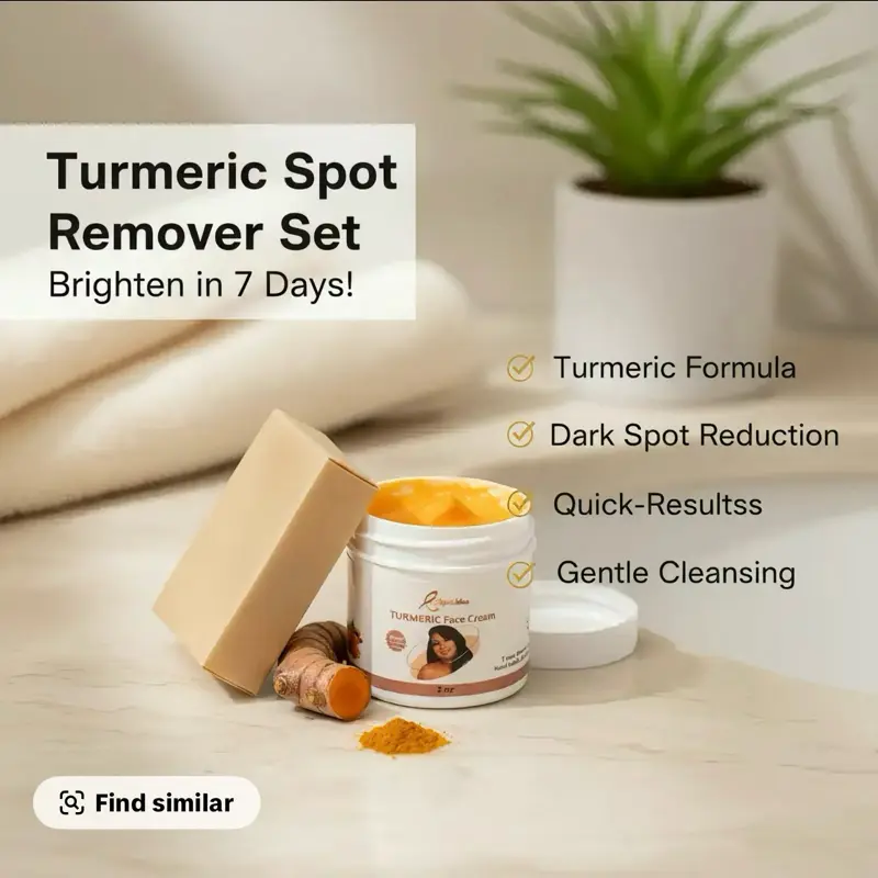 Turmeric Dark Spot Remover Set | Face Cream 2oz  | 7 Days Results