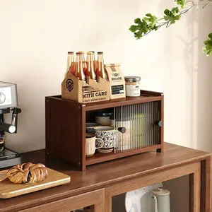 Desktop storage box, dustproof shelf, cup storage cabinet, kitchen tableware storage cabinet, multi-functional dishware organizer, Coffee bar cabinet, Modern storage cabinet
