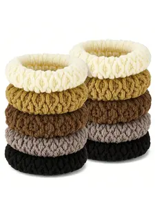 20pcs Thick High Elastic Hair Ties, Colorful Seamless Ponytail Bands, Casual All-Season Hair Accessories, No Joint Design
