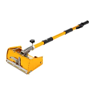 Home Essentials Drywall Finishing Tool Adjustable Putty Scraper Box Extension Pole for Wall Ceiling Repair Yellow Aluminum DIY Renovation Kit Modern Design