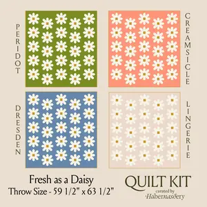 Fresh as a Daisy Fabric Quilt Top Kit - Curated by Habernashery