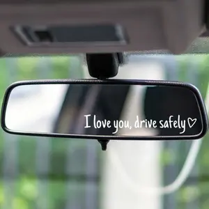 4PCS I Love You Drive Safely Decal Simple Design for Safe Driving Ideal for Drivers and Car Enthusiasts Vehicle Exterior Decoration Windshield Sticker 11x2cm