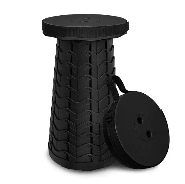 Retractable Stool, Height Adjustable (2.5-18 in) Telescopic Seat with Fish-Scale Pattern, Compact PP Plastic for Outdoor Camping & Hiking, Supports 400 lbs, Portable, 400Lb, 2.5-18 Inches Height, Fishing, Unisex, Seating, Collapsible, Folding, Gardening,,