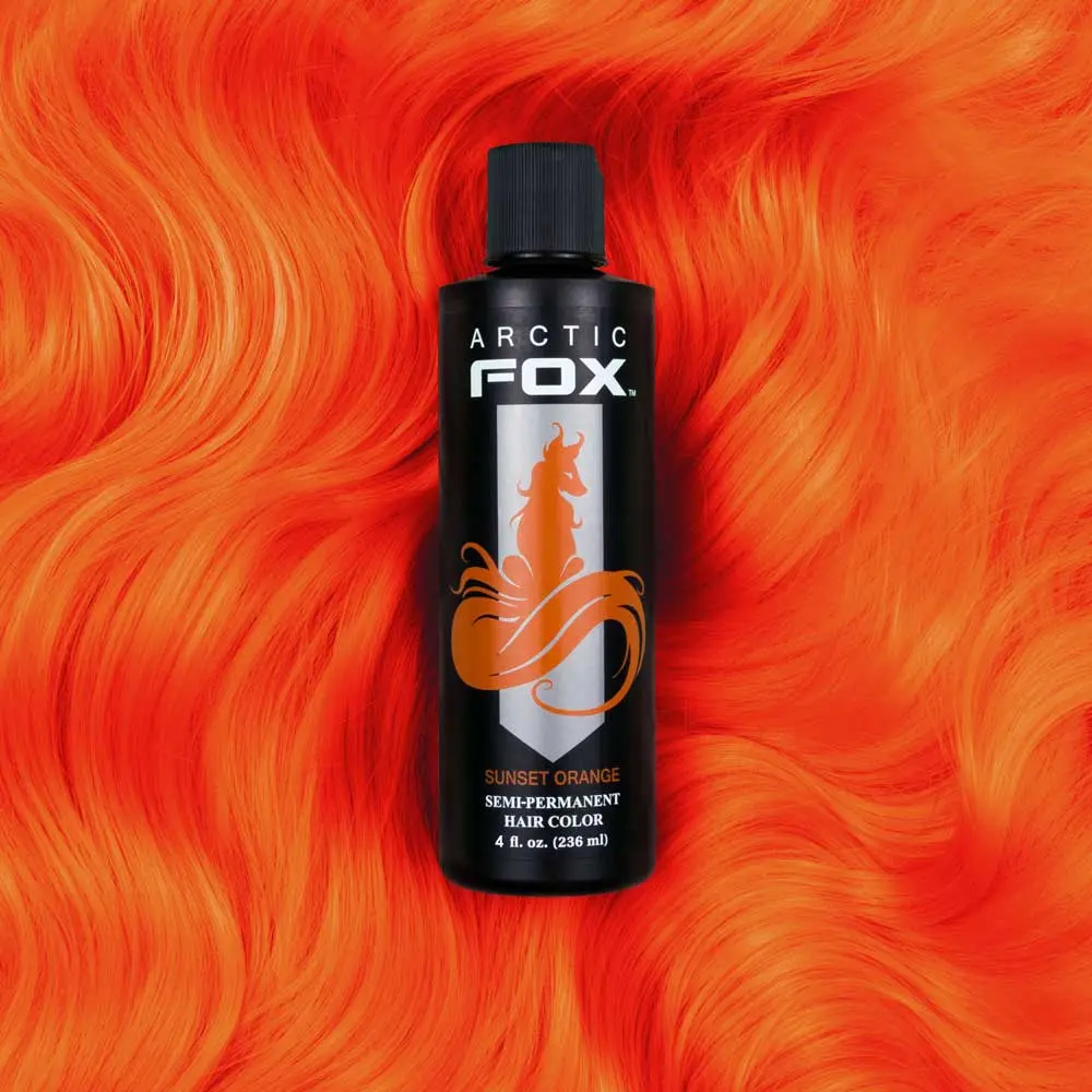 Arctic Fox Semi-Permanent Hair Color - #Sunset Orange, Vibrant Hair Transformation Haircare Product