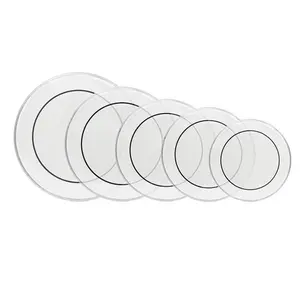 Percussion Transparent Drum Heads Set (22in, 16in, 14in, 13in, 12in) - Strong Tension, Crisp Tones, Drum Kit Accessory for Sound Quality Upgrade