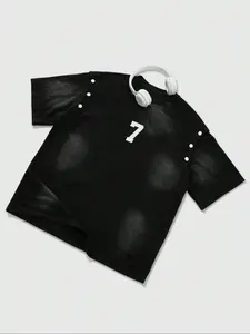 Men's Slogan Printed Structured T-Shirt for Spring and Summer, Short Sleeve Casual Shirt for Daily Wear, Stylish and Comfortable Top
