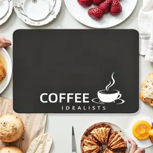 Non-Slip Reusable Coffee Table Mat & Coasters, Simple Style Kitchenware & Tableware, Easy-to-Clean Washable Surface Protector for Small Space Home Decoration