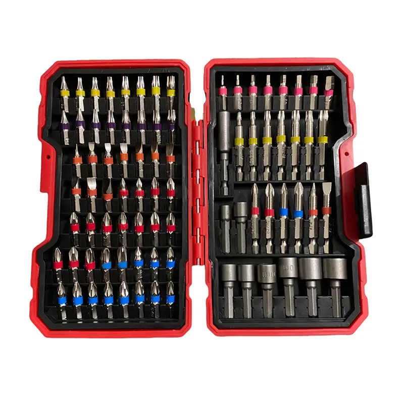 83-Piece S2 Steel Heavy Duty Impact Driver Bit Set, Includes Magnetic Screwdriver and Star Hex Wrench, Cross Slot Flat Head Torx Drill Bits Kit, Metal Bits, Tool Accessories