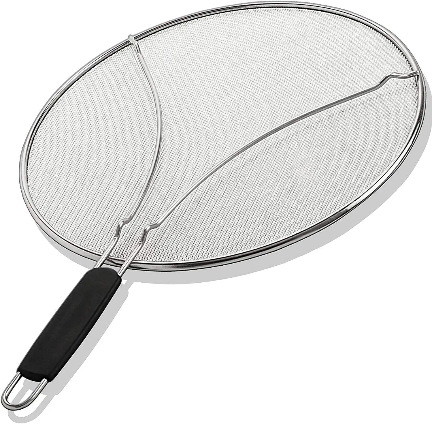 13-Inch Stainless Steel Splatter Screen for Frying Pans, Cookware Grease Splatter Guard to Cover Oil Splashes When Sizzling Bacon or Cooking Fried Chicken