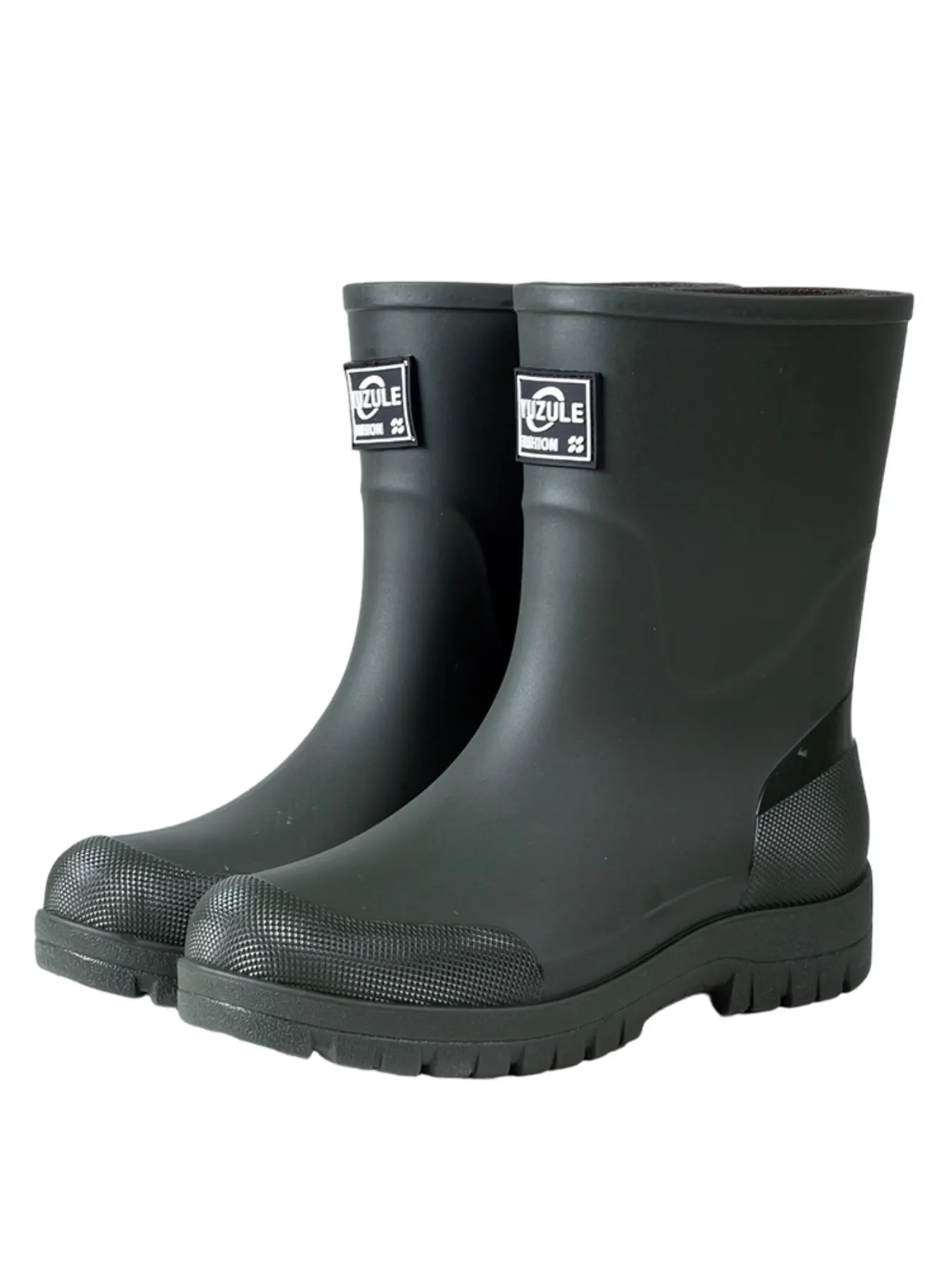 Men's High-Top Waterproof Rain Boots, Waterproof Wellington Boots, Anti-Slip Fashionable Long Rubber Shoes, Comfortable Durable Soft Sole, Outdoor Garden Work Essentials, Footwear Boot, Weatherproof Footwear