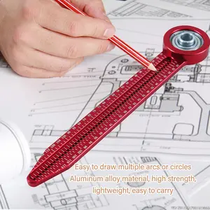 Aluminum Alloy Center Axis Circle Drawing Compass, Mini Woodworking Hole Ruler, DIY Line Marking Tool, Precision Measuring Tape