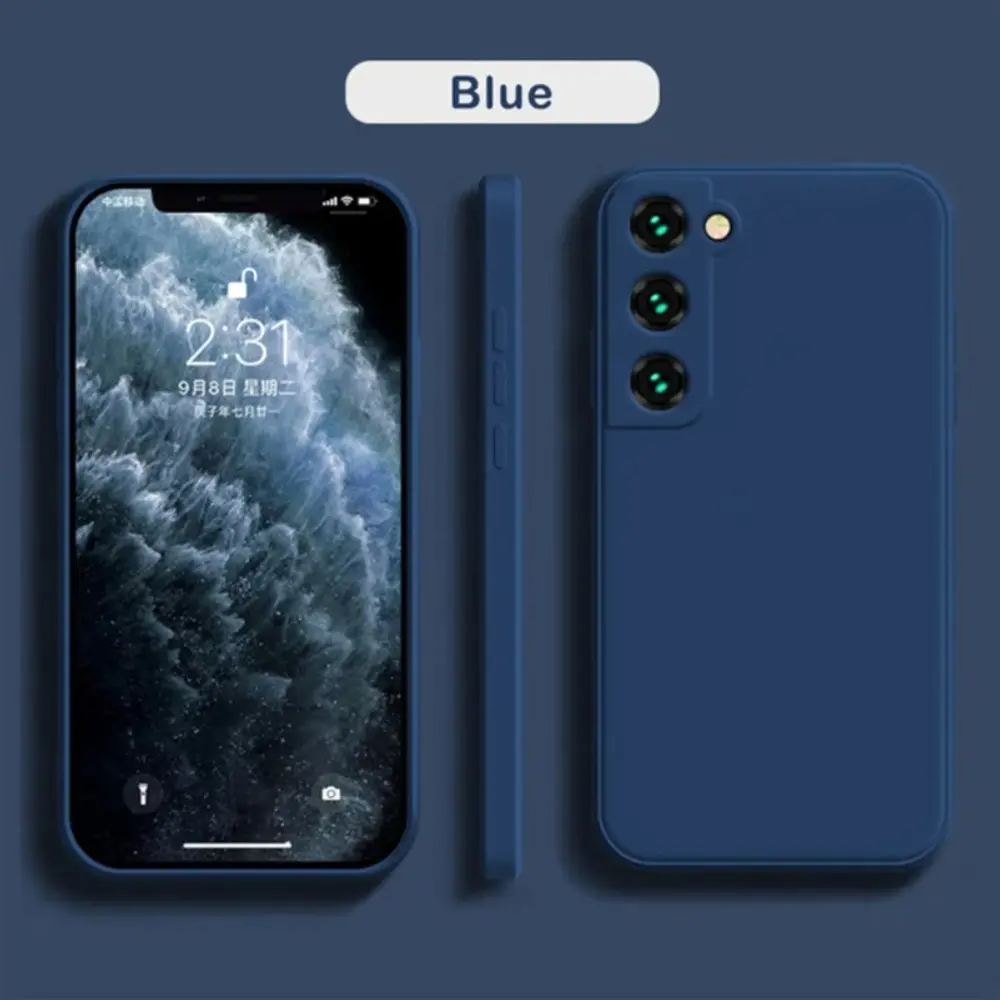 Phone Case Casing - TPU Cellphone Casing - 3pcs [1 Phone Cover with 2 Clear Screen Protectors] Liquid Protective Case Suitable for Samsung A14 A24 A34 A54 A16 A26 A36 A56 A15 A25 A35 A55 Phone Case Cover for Samsung S26 S25 S24 S23 S22 S21 Accessories