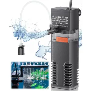 Internal Aquarium Filter with 80 GPH Water Pump Quiet Submersible Bio Sponge  Filter for 10 to 20 Gallon Fish Tanks Small Multifunctional Filter for Filtration Circulation and Oxygenation