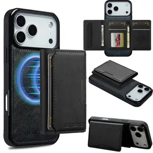 for iPhone 17 Pro Max 16 Pro Max 15 Pro Max 14 13 12 11 Wallet Case with Card Holder, Credit Slots Kickstand Shockproof Protective Smartphone Phone Cover for Women Men