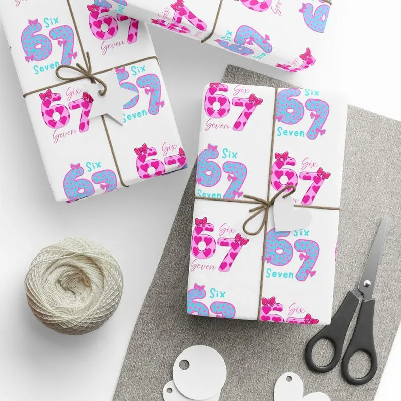 67 Wrapping Paper Pink Purple Cheetah Print with Bows & Hearts Trendy Aesthetic Gift Wrap Cute Birthday or Holiday Paper