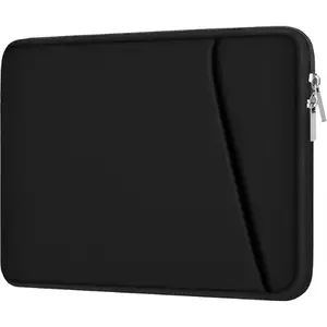 Durable Briefcase Shockproof Protective Case for 15.6 inch Laptops with Front Pocket Black Polyester Fabric Laptop Sleeve for HP Dell Asus Lenovo