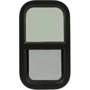 HECASA RV Window 12" W x 22" H Vertical Sliding Window RV Camper Trailer Window Replacement W/Trim Ring