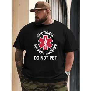 100% Cotton Golf Gift T-Shirt For Men and Women Plus Size Men'S "Emotional Support Husband Do Not Pet" Funny T-Shirt - Best Gift for Men Father's Day