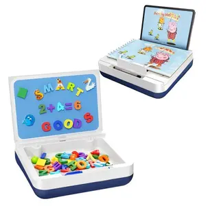 Oatsbasf Kids Lap Desk for Car Travel Portable Tray with Storage, iPad Stand & Magnetic Board