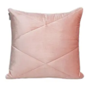 HomeRoots 402806 Quilted Pink Velvet Throw Pillow