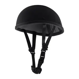 Motorcycle Flat Dot Beanie Helmet Half Helmet Cap Skid Scooter Chopper