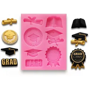 2026 Graduation  Mold for Cake Pops  Diplomas Candy Favors Diy Cap Diploma  Mold Fondant 1Pack