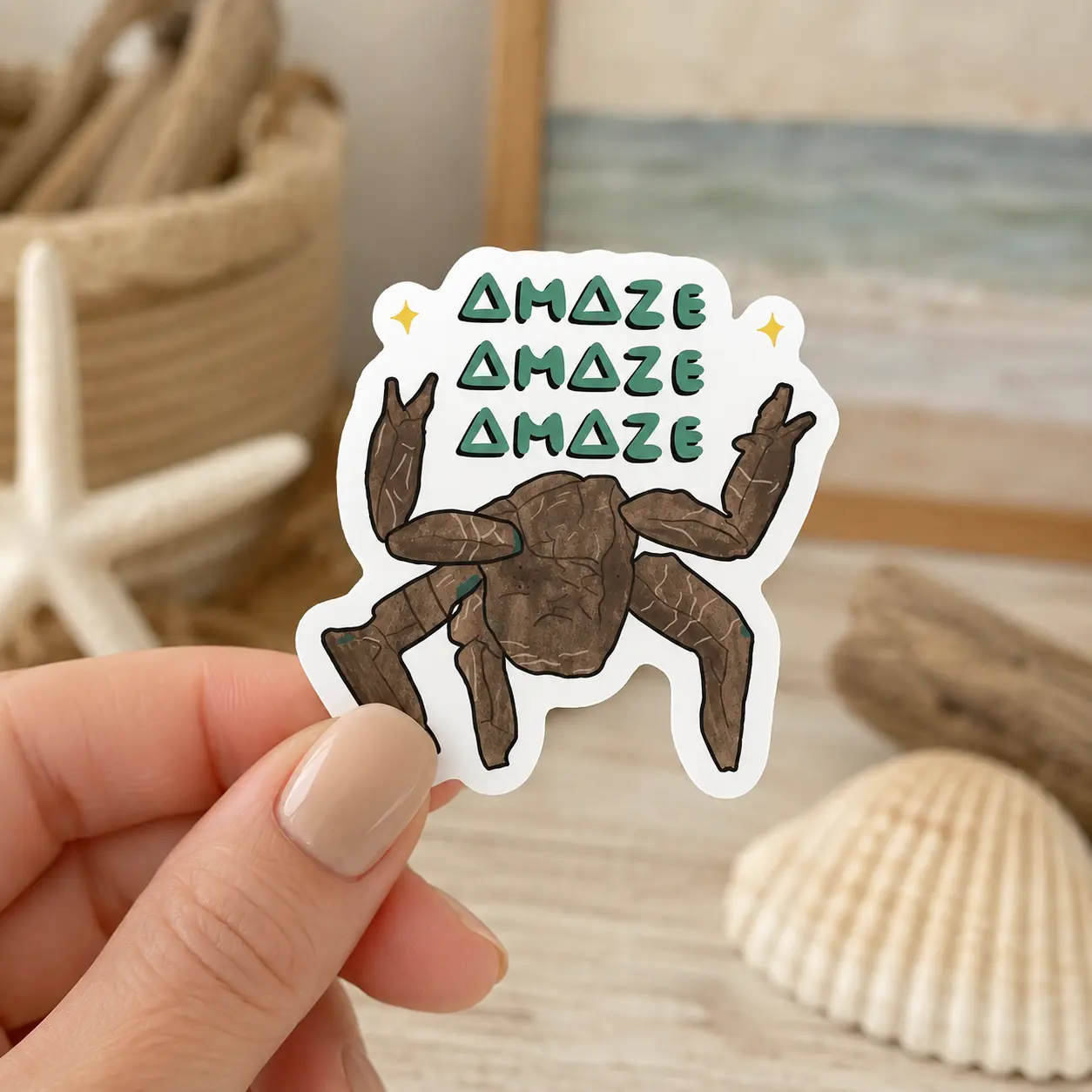 V1 - Amaze Amaze Amaze Minimalist Space Stickers Fist My Bump Decal Gift for Sci Fi Book Lovers Bookish Space Cadet Aesthetic
