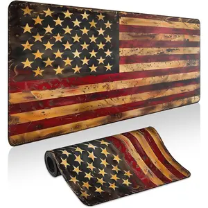 Pad Gaming - Desk Mat for Keyboard and  -  Antique Flag Large  Pads for Desk, Gaming Mousepad with Non-Slip Base, Desks Pad (31.5" X 11.8") for , Office and