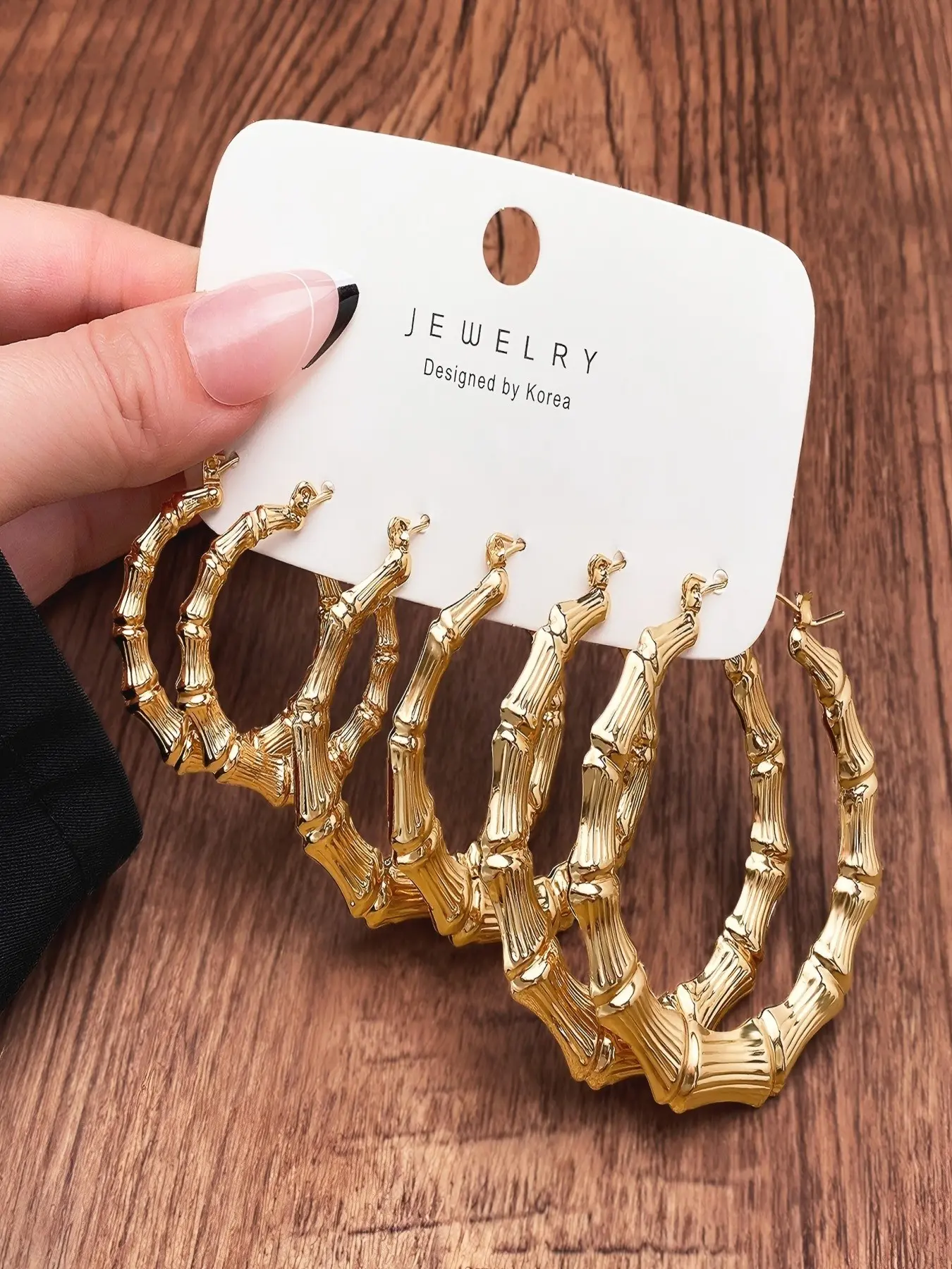 Creative Bamboo Joint Design Ear Hoops Set, Fashionable Jewelry for Women & Girls, Trendy All-match & Exquisite Jewelry for Birthday Gift, High Quality Earrings