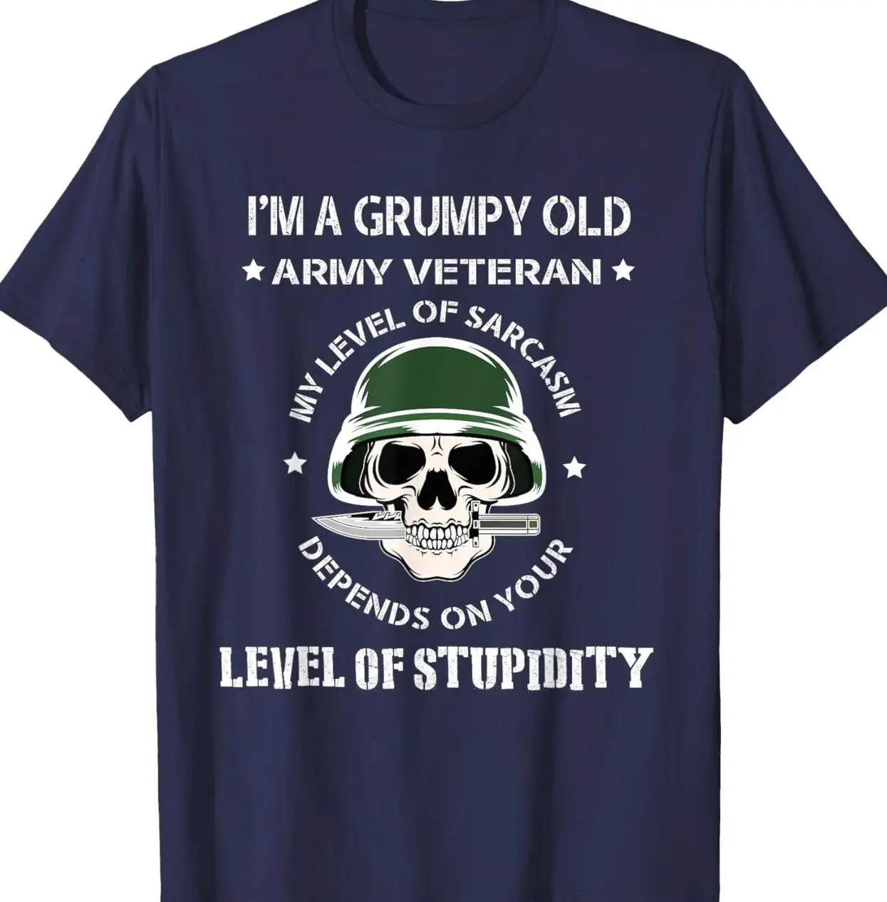 Grumpy Old Army Veteran Funny T-shirt for Men Patriotic Military Pride USA Flag Veterans Day Trendy Gift for Veterans Short Sleeve Tees