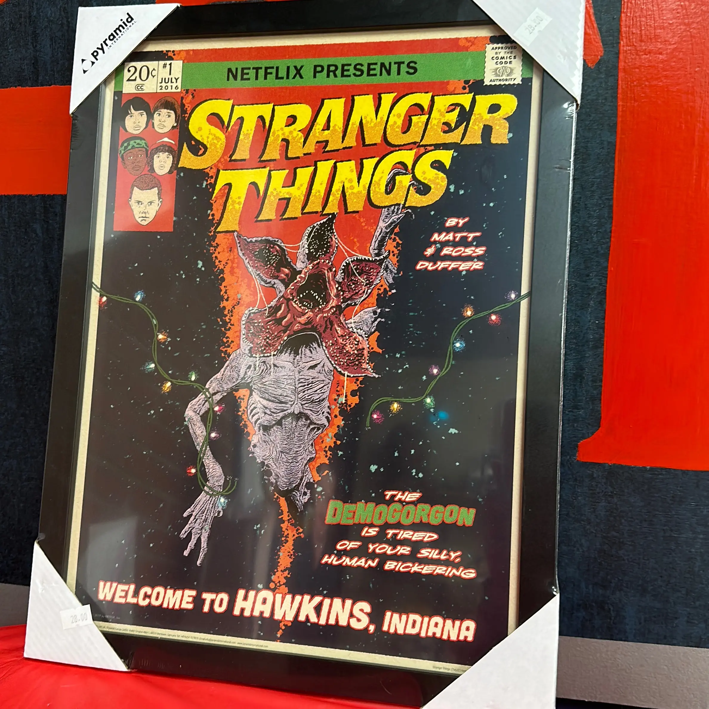 Preframed Comicbook Style Demogorgon Art Print