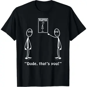Men's humorous self-reference with a wanted poster motif Graphic T-Shirt/Graphic Hoodie - Regular Fit |   Soft & Breathable Fabric, Durable Print, Everyday Comfort, Machine Washable