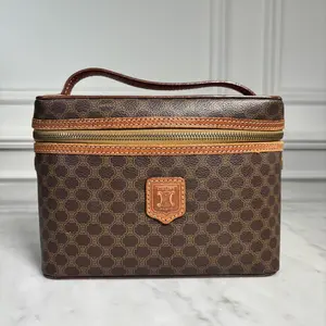 Pre-owned CELINE Coated Canvas Vanity Macadam Bag