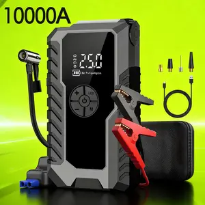 Car Emergency Jump Starter with 150PSI Air Compressor - 2500A Peak for 8.0L Diesel, 10000mAh Power Bank, LED Light #CarEssentials