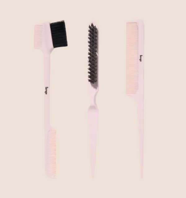 L'ANGE HAIR - Carbon Fiber Comb Set -Three-Piece Precision Styling, Blush, Hair Tools, Edge Lift Brush, Detangling Hairbrush
